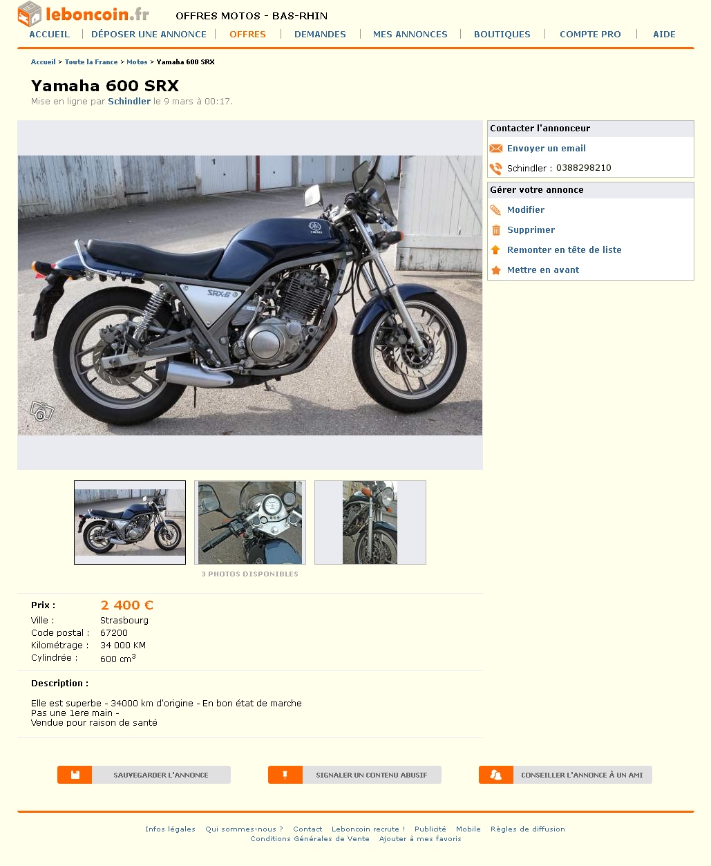 015 Yamaha 600 SRX Motos Bas-Rhin - leboncoin.fr - 2013 03 11 - 16 17 45 - www.leboncoin.fr-motos-442887531.htm